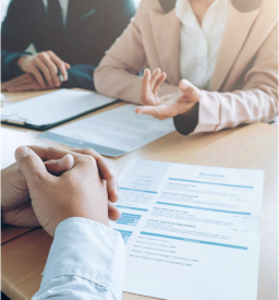 consulting a customer